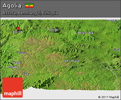 Satellite Panoramic Map of Agolia