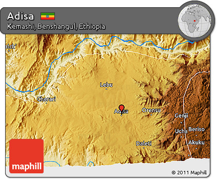 Physical 3D Map of Adisa