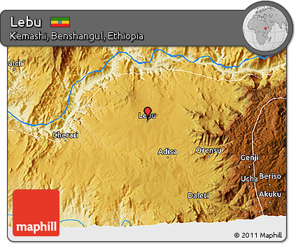 Physical 3D Map of Lebu