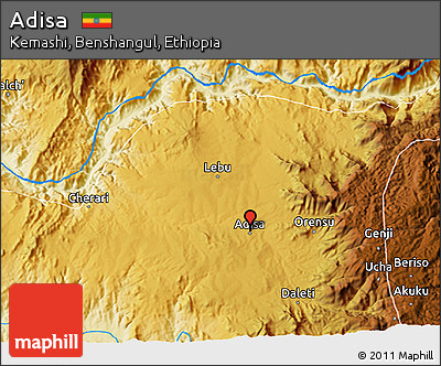 Physical 3D Map of Adisa