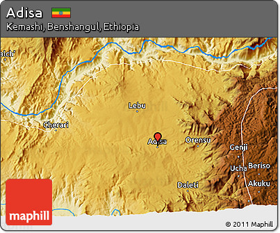 Physical 3D Map of Adisa