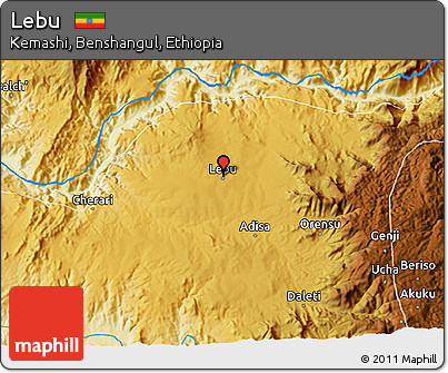 Physical 3D Map of Lebu