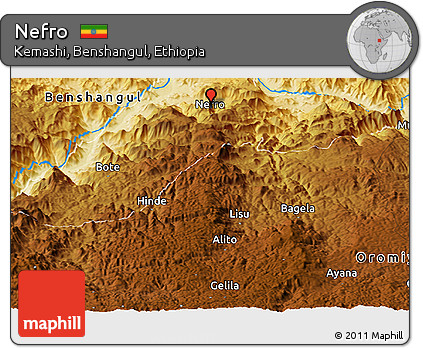 Physical Panoramic Map of Nefro