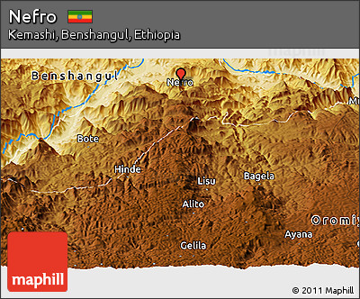 Physical Panoramic Map of Nefro