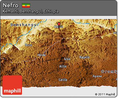 Physical Panoramic Map of Nefro