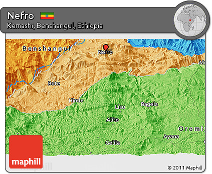 Political Panoramic Map of Nefro