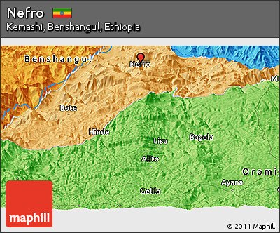Political Panoramic Map of Nefro