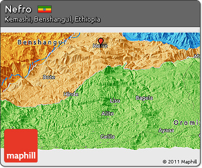 Political Panoramic Map of Nefro