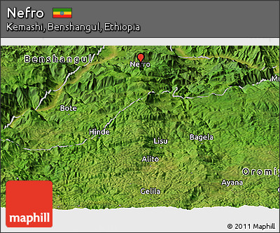 Satellite Panoramic Map of Nefro