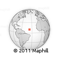 Outline Map of the Area around 10° 7' 21" N, 37° 19' 30" W, rectangular outline