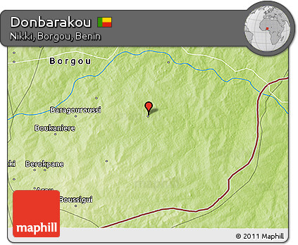 Physical 3D Map of Donbarakou