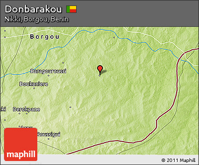 Physical 3D Map of Donbarakou