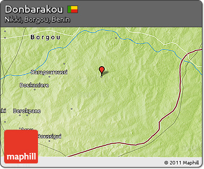 Physical 3D Map of Donbarakou