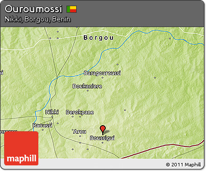 Physical 3D Map of Ouroumossi