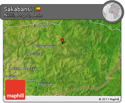 Satellite 3D Map of Sakabansi