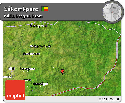 Satellite 3D Map of Sékomkparo