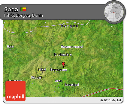 Satellite 3D Map of Sona