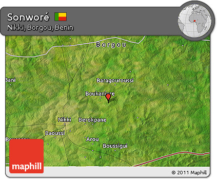 Satellite 3D Map of Sonworé