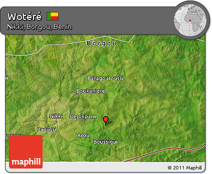 Satellite 3D Map of Wotéré