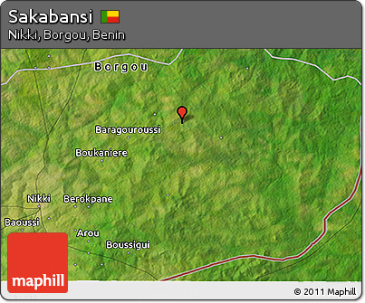 Satellite 3D Map of Sakabansi