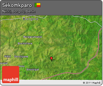 Satellite 3D Map of Sékomkparo