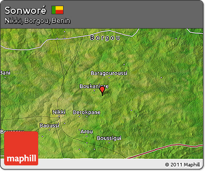 Satellite 3D Map of Sonworé