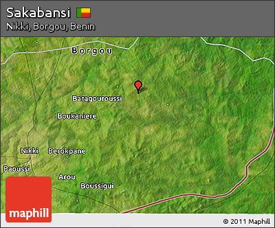 Satellite 3D Map of Sakabansi