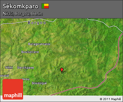 Satellite 3D Map of Sékomkparo