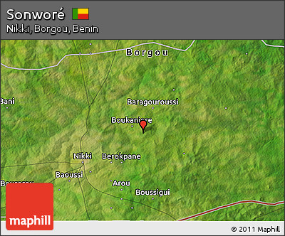 Satellite 3D Map of Sonworé