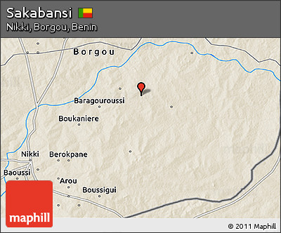 Shaded Relief 3D Map of Sakabansi