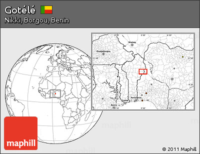 Blank Location Map of Gotélé