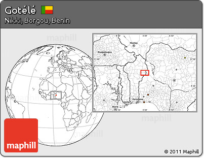 Blank Location Map of Gotélé