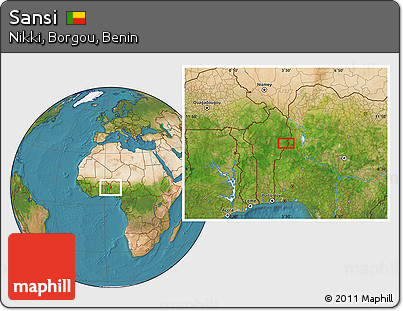 Satellite Location Map of Sansi