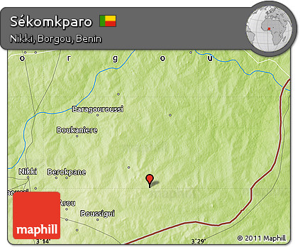 Physical Map of Sékomkparo