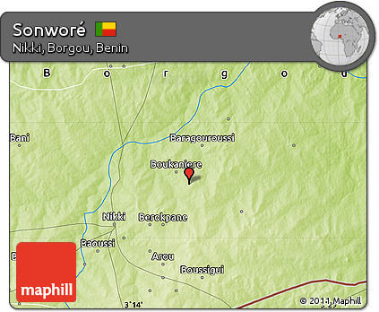 Physical Map of Sonworé