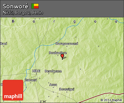 Physical Map of Sonworé