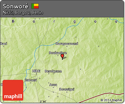 Physical Map of Sonworé