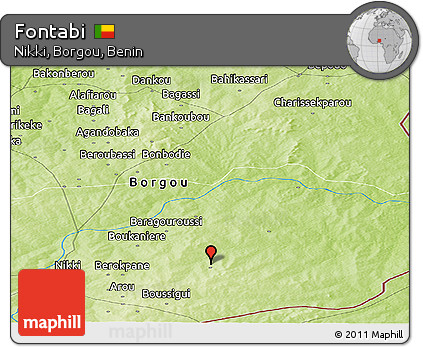 Physical Panoramic Map of Fontabi