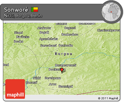 Physical Panoramic Map of Sonworé