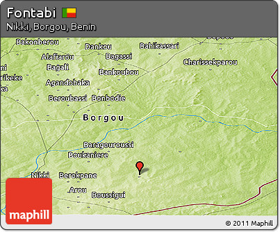 Physical Panoramic Map of Fontabi