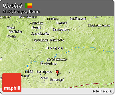 Physical Panoramic Map of Wotéré