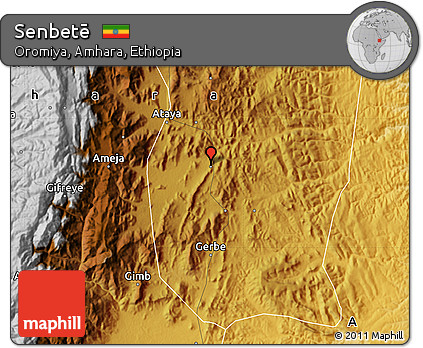 Physical Map of Senbetē