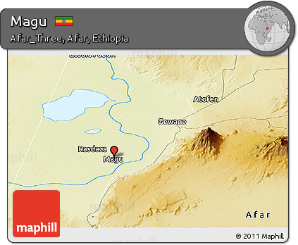 Physical Panoramic Map of Magu