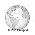 Outline Map of the Area around 10° 7' 21" N, 42° 25' 29" W, rectangular outline