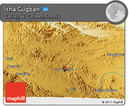 Physical 3D Map of Isha Gugban
