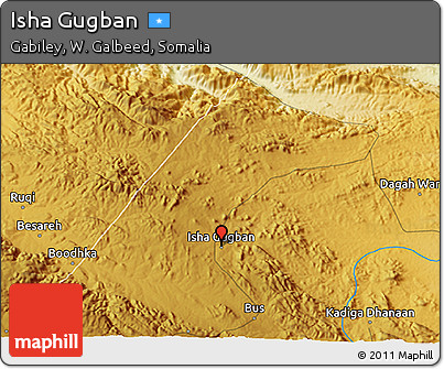 Physical 3D Map of Isha Gugban
