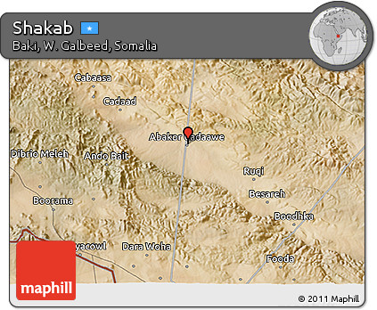 Satellite 3D Map of Shakab