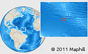 Shaded Relief Location Map of the area around 10° 7' 21" N, 44° 58' 30" W