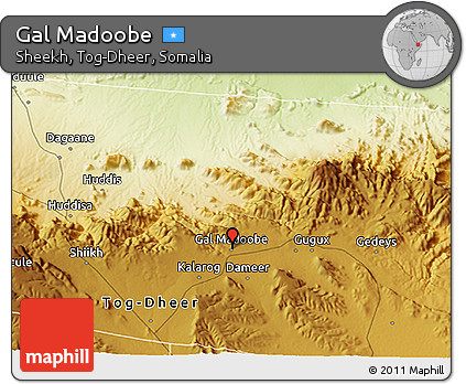 Physical 3D Map of Gal Madoobe
