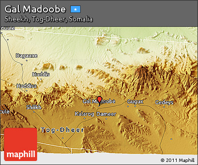 Physical 3D Map of Gal Madoobe